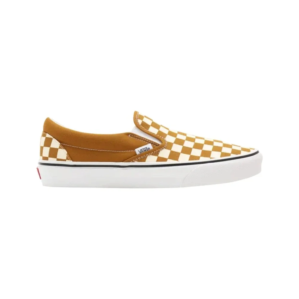 VANS Slip-On Men Size 10 Golden Brown NEW Checkerboard VN000D6YE2V Sneaker